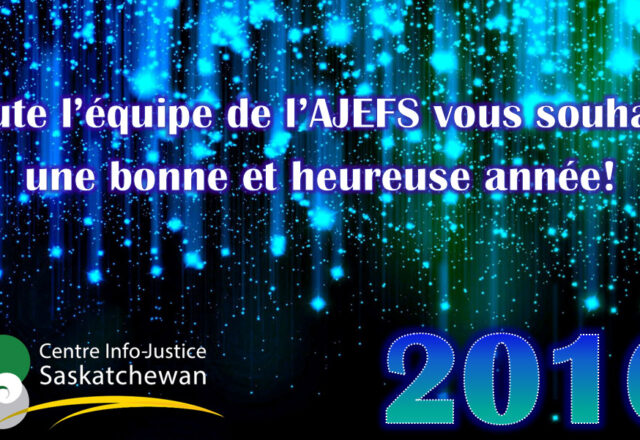 Bonne et heureuse année 2016!